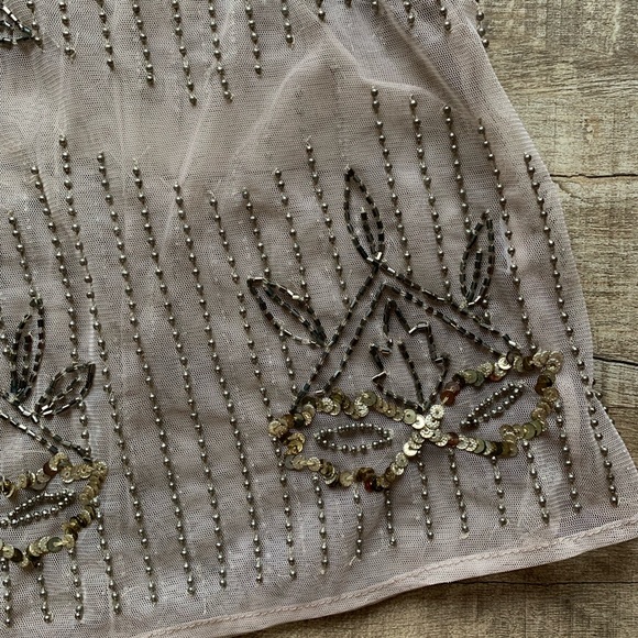 Beaded Tan Crop Top - Picture 3 of 8